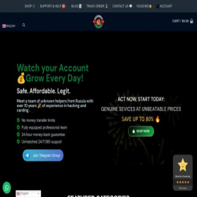 Скриншот главной страницы сайта cardingstore.com