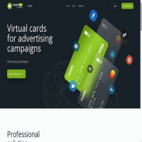 Скриншот главной страницы сайта cardspro.com