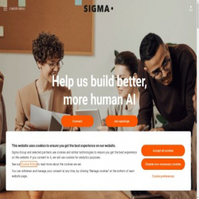 Скриншот главной страницы сайта careers.sigma.ai