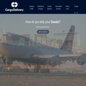 Скриншот главной страницы сайта cargo-delivery.ro