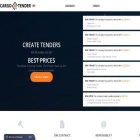 Скриншот главной страницы сайта cargotender.ru