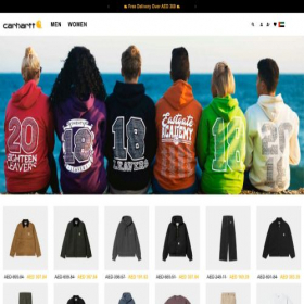 Скриншот главной страницы сайта carharttwip-uae.com