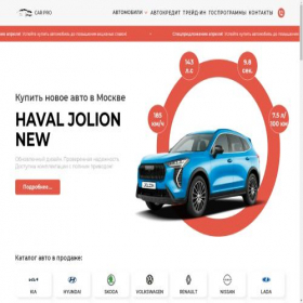 Скриншот главной страницы сайта carpro.su