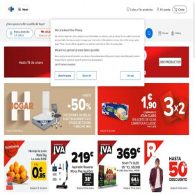 Скриншот главной страницы сайта carrefour.es
