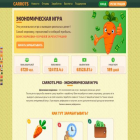 Скриншот главной страницы сайта carrots.pro