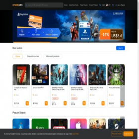 Скриншот главной страницы сайта carrypin.com