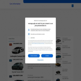 Скриншот главной страницы сайта carsinfo.watsapp-apk.com