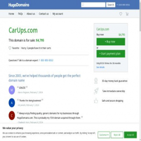 Скриншот главной страницы сайта carups.com