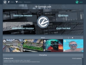 Скриншот главной страницы сайта case.convars.com