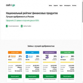 Скриншот главной страницы сайта cashandgo.ru