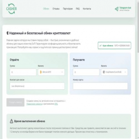 Скриншот главной страницы сайта casher.su
