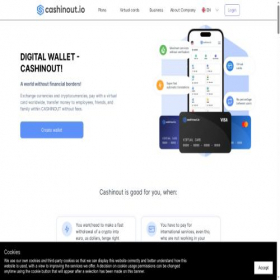 Скриншот главной страницы сайта cashinout.io