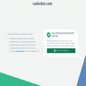 Скриншот главной страницы сайта cashxbet.com