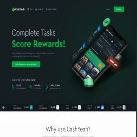 Скриншот главной страницы сайта cashyeah.com