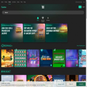 Скриншот главной страницы сайта casino.bet365.com