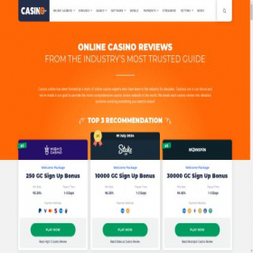 Скриншот главной страницы сайта casino.online