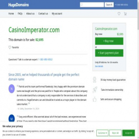 Скриншот главной страницы сайта casinoimperator.com