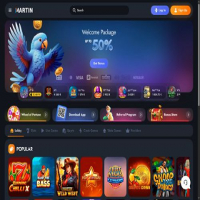 Скриншот главной страницы сайта casinomartin24.com