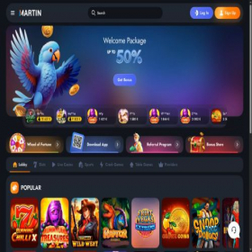 Скриншот главной страницы сайта casinomartin29.com