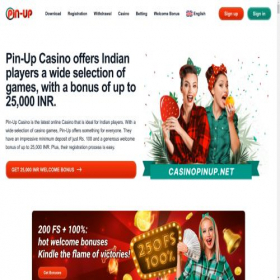 Скриншот главной страницы сайта casinopinup.net