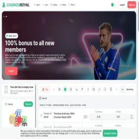 Скриншот главной страницы сайта casinosroyal.com