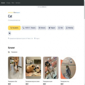 Скриншот главной страницы сайта cat-1674759817.clients.site
