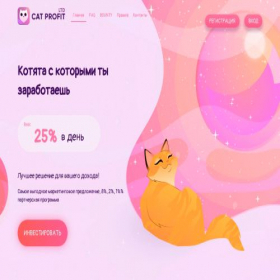 Скриншот главной страницы сайта cat-profit.space