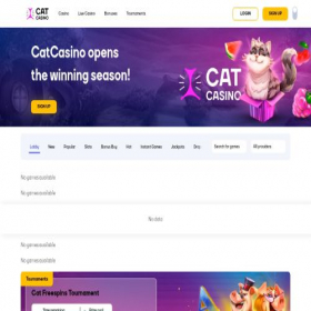 Скриншот главной страницы сайта catcasino66.com
