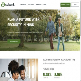 Скриншот главной страницы сайта cdbank.com