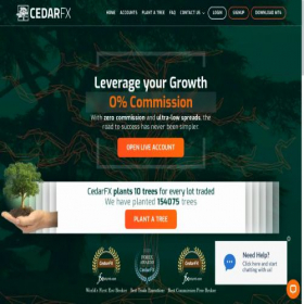 Скриншот главной страницы сайта cedarfx.com