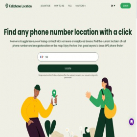 Скриншот главной страницы сайта cellphonelocation.net