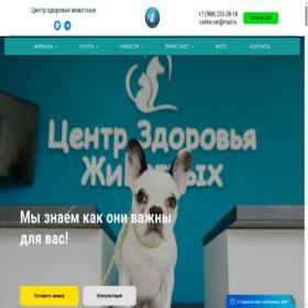 Скриншот главной страницы сайта centervet-sochi.com