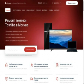 Скриншот главной страницы сайта centr-toshiba.ru