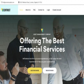 Скриншот главной страницы сайта centrustcapital.com