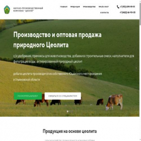 Скриншот главной страницы сайта ceolite.ru