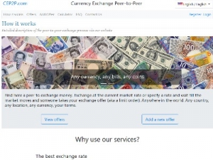 Скриншот главной страницы сайта cep2p.com