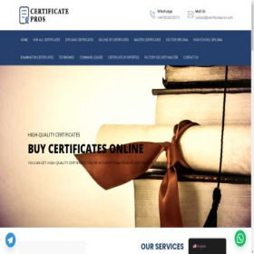 Скриншот главной страницы сайта certificatepros.com