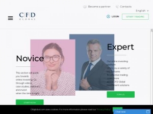 Скриншот главной страницы сайта cfdglobal.com