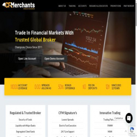 Скриншот главной страницы сайта cfmerchants.com