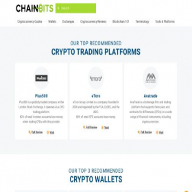 Скриншот главной страницы сайта chainbits.com