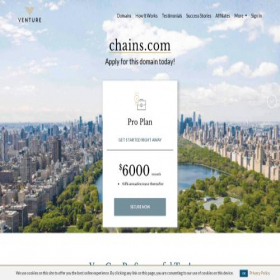 Скриншот главной страницы сайта chains.com