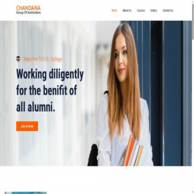 Скриншот главной страницы сайта chandanagroupofinstitutions.com