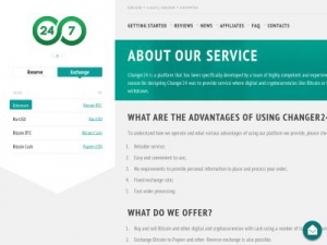 Скриншот главной страницы сайта changemoney.website