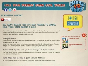 Скриншот главной страницы сайта changeyovoice.com