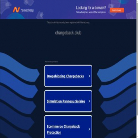 Скриншот главной страницы сайта chargeback.club
