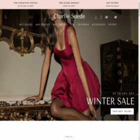 Скриншот главной страницы сайта charliesuede.com