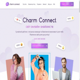 Скриншот главной страницы сайта charmconnect.online