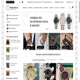 Скриншот главной страницы сайта chasi.top-sot.ru