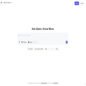 Скриншот главной страницы сайта chat.qwen.ai