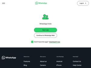 Скриншот главной страницы сайта chat.whatsapp.com
